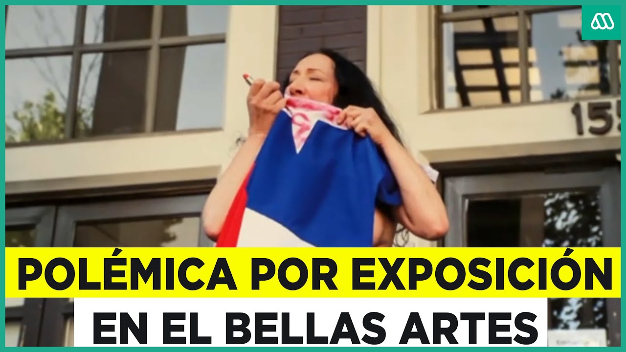 Banderas chilenas cortadas y rayadas: Polémica por exposición artística en el Museo de Bellas Artes