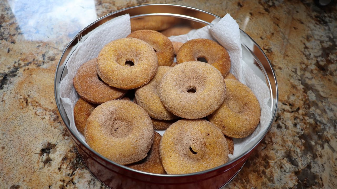Making Butternut Cake Doughnuts