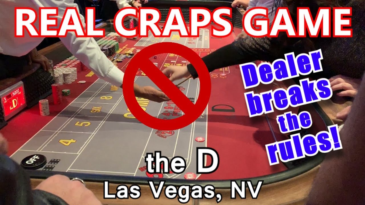 DEALER SCREWS UP - Live Craps Game #19 - the D Casino, Las Vegas, NV - Inside the Casino