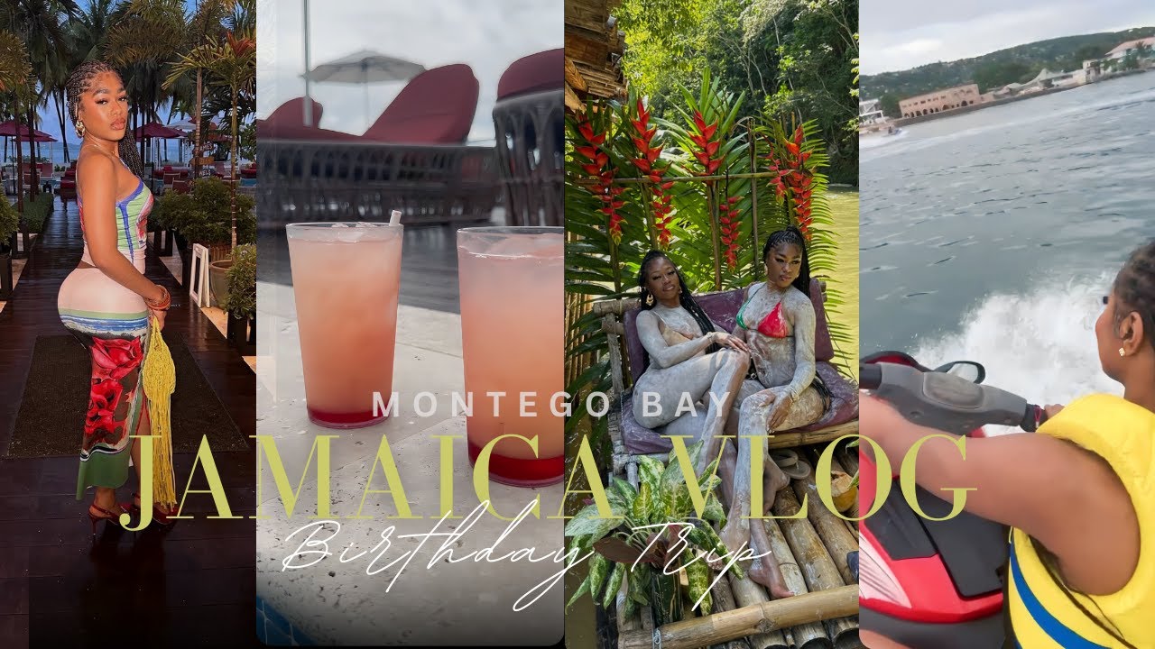 JAMAICA BIRTHDAY TRIP VLOG | JET SKIS | S HOTEL | KFC | BAMBOO RAFTING
