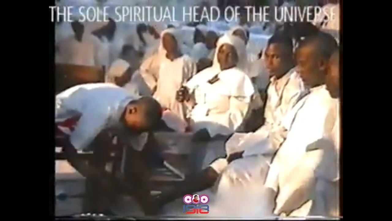 Leader Olumba Olumba Obu washes the feet of His faithful children