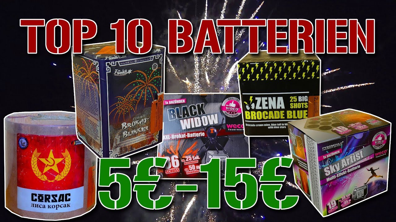 TOP 10 FEUERWERKS-BATTERIEN VON 5€ BIS 15€ | für Silvester 2019/20