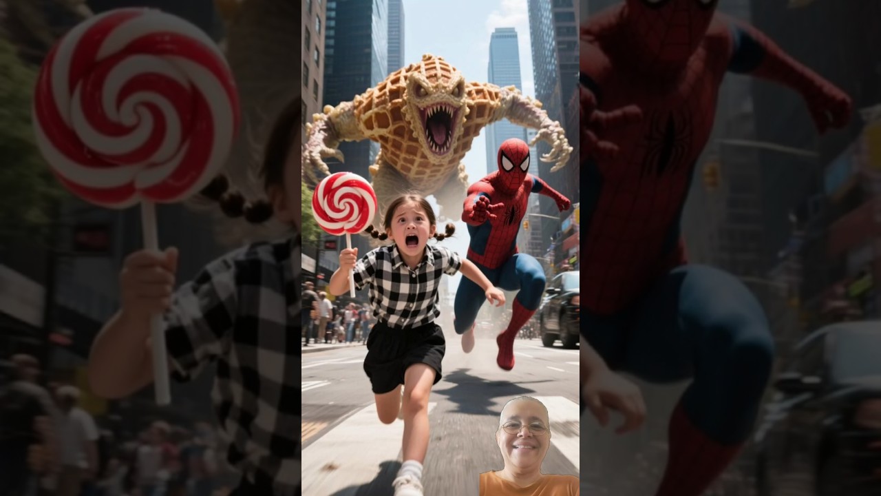 Spider-Man vs Giant Waffle Monster 🧇🔥 Epic NYC Chase!