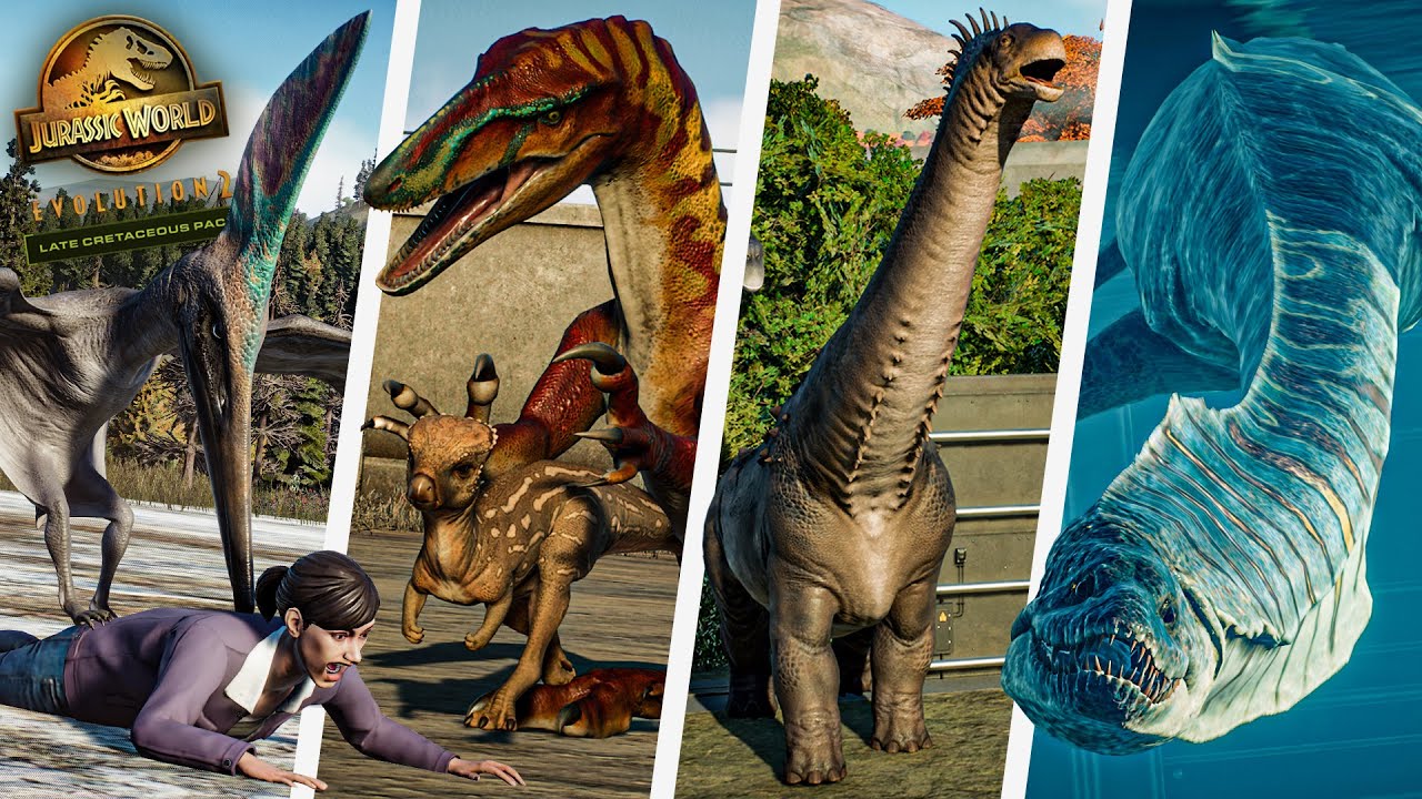 ALLE NEUEN SAURIER AUS DEM LATE CRETACEOUS PACK! (DLC) - Jurassic World Evolution 2