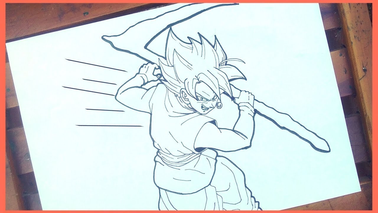 Cómo dibujar el Goku black: súper sayajin rosa