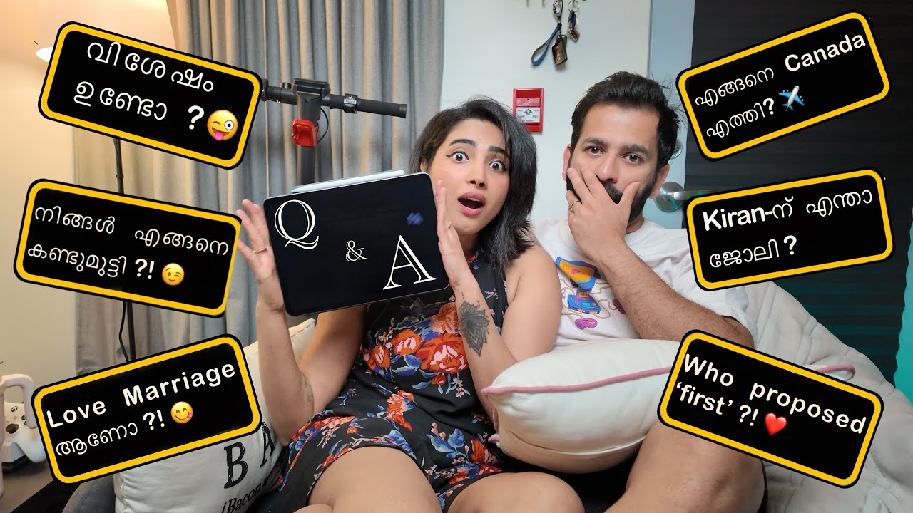 Our First Q & A together!👫| കാനഡയിൽ എങ്ങനെ എത്തി? ഞങ്ങളുടെ Love Story ​⁠😉 @kirankatticaran