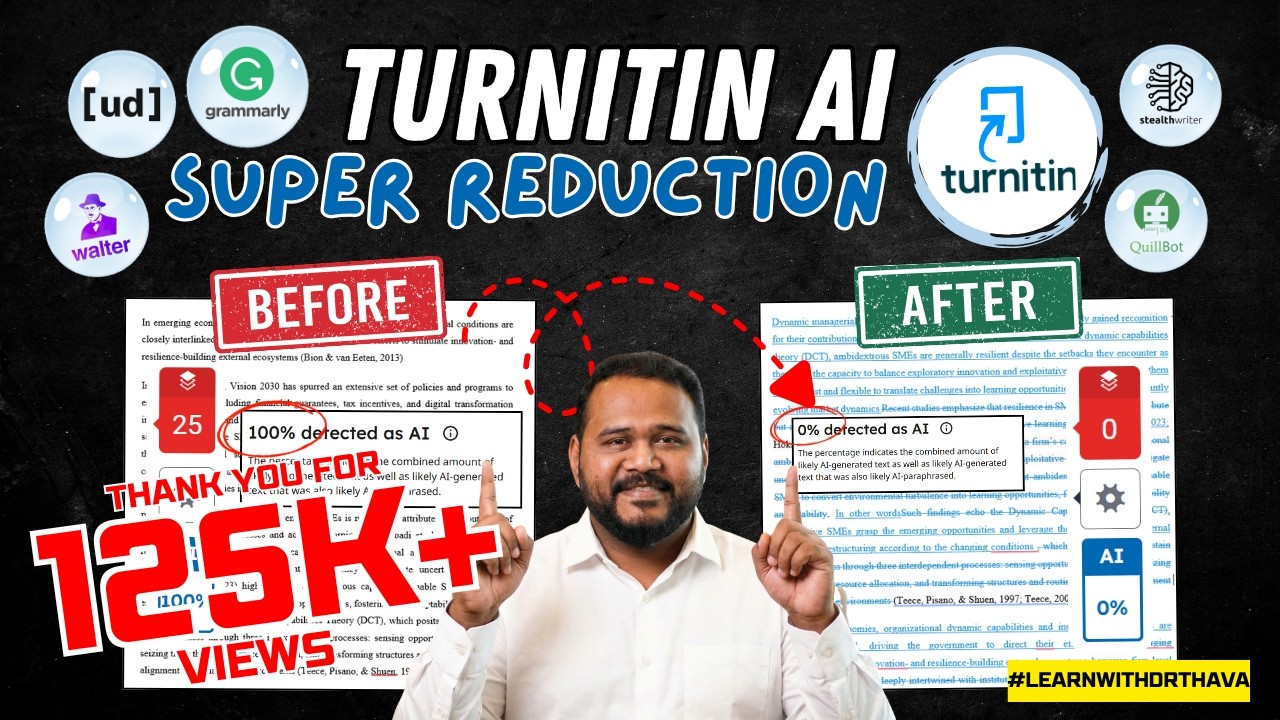 Бесплатный способ снизить использование ИИ в Turnitin! 0% использования ИИ!