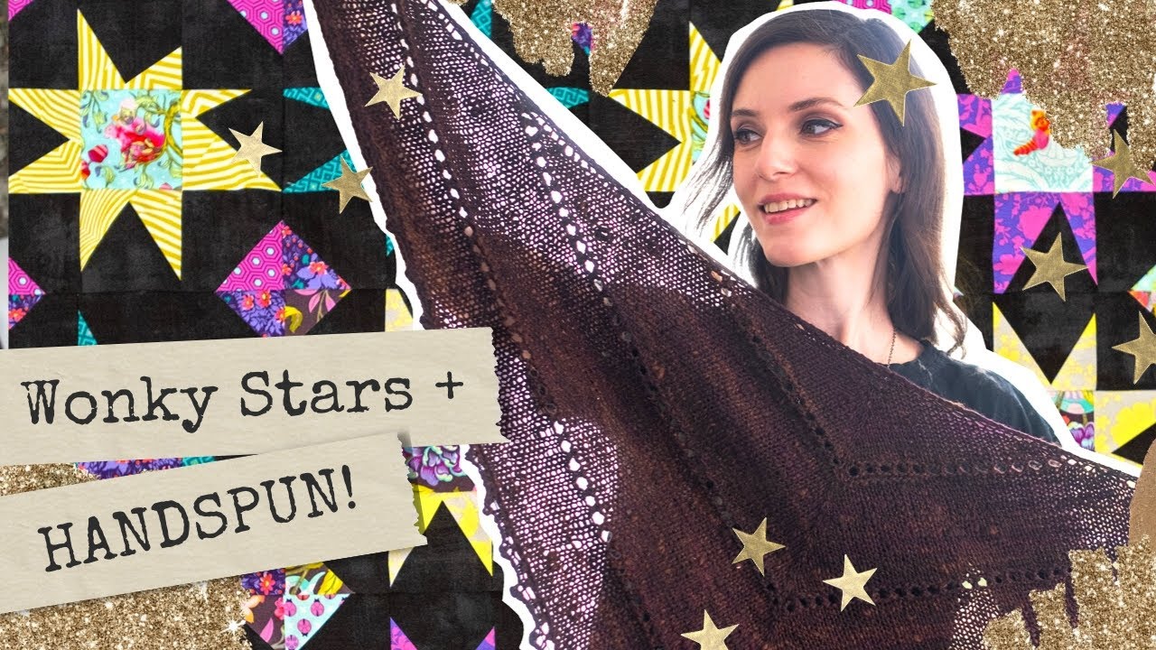 KNITTING with Handspun Yarn + QUILTING Wonky Stars