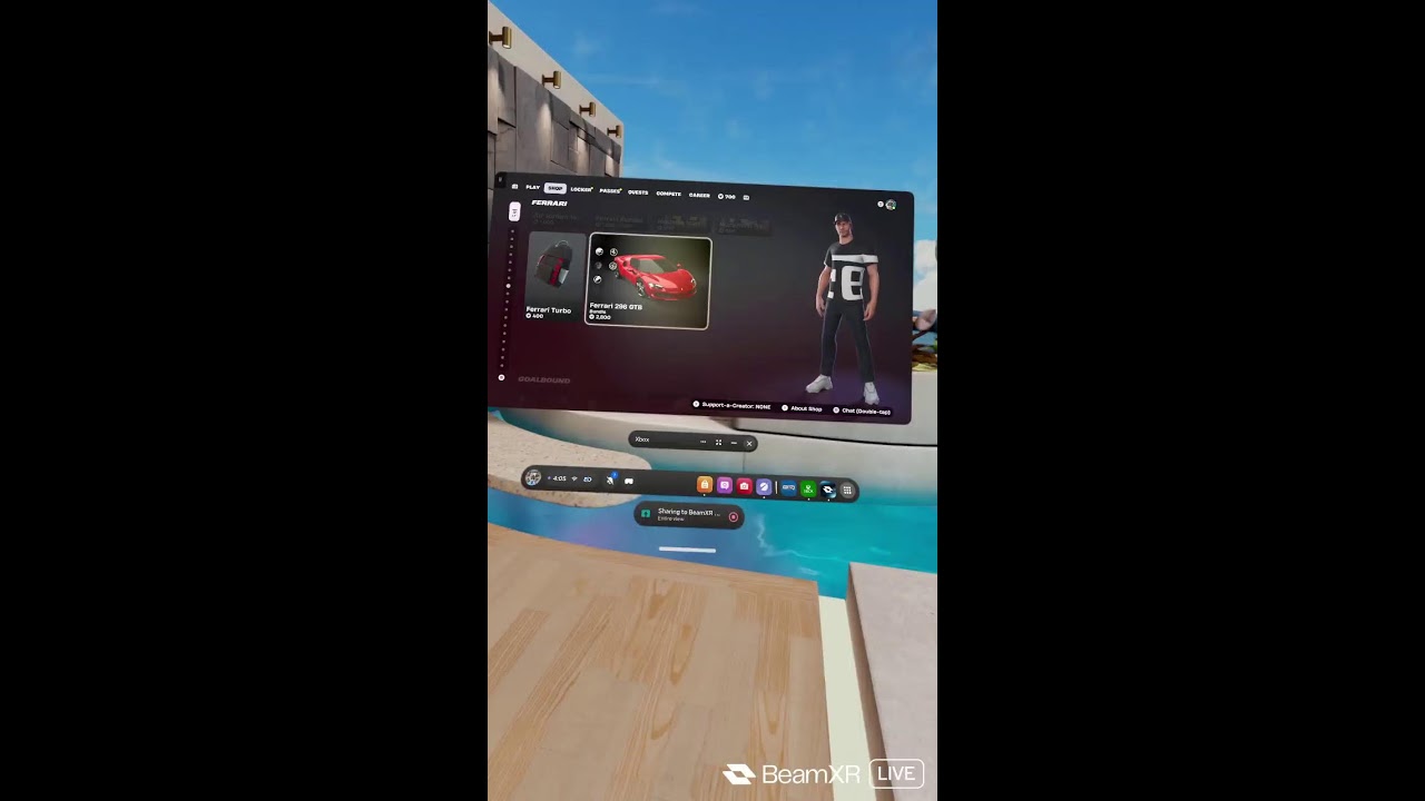 Fortnite in VR  #shorts #live #vr #fortnite