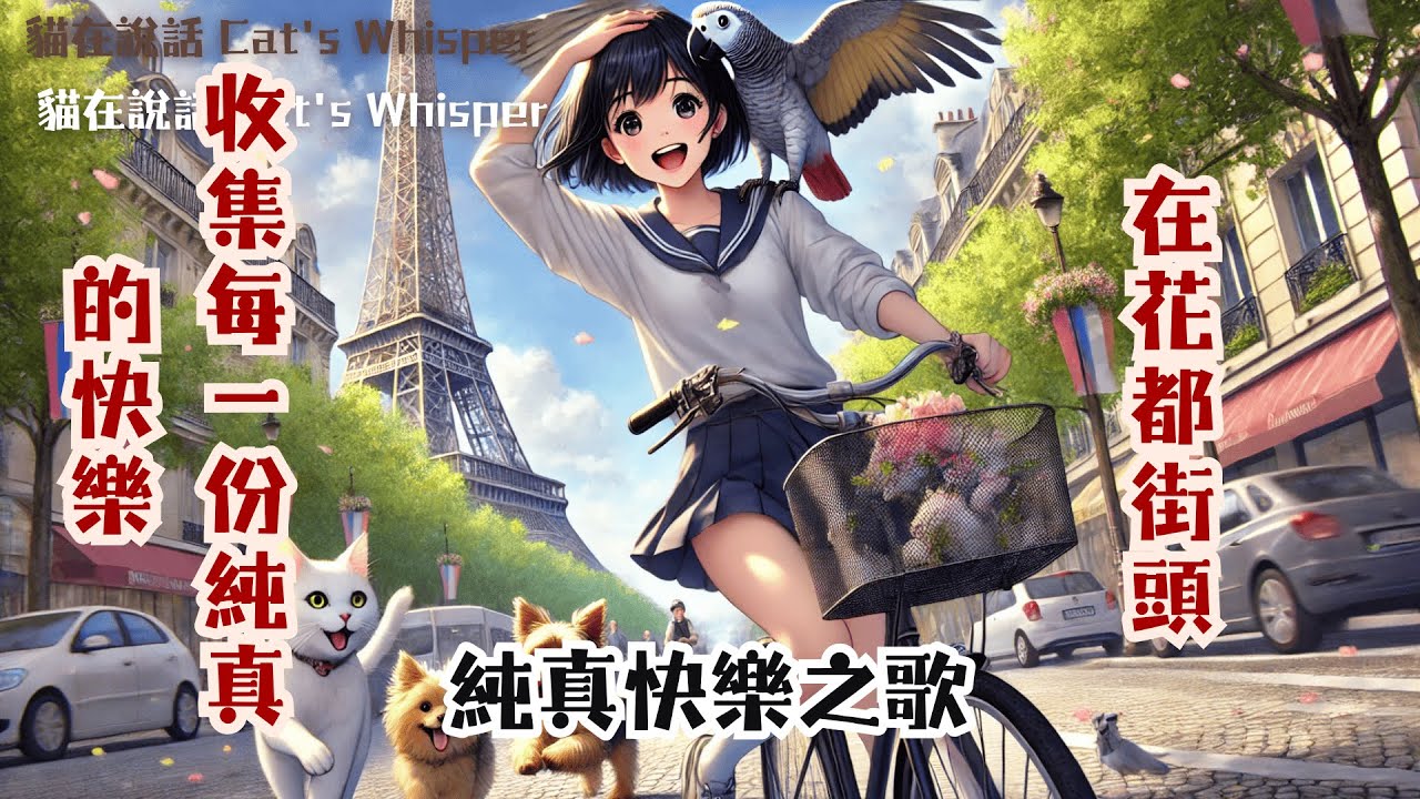 鐵塔下，和毛孩無憂的巴黎時光 | 純真快樂之歌🗼🐾✨Under the Eiffel's Gaze: Carefree Parisian Moments with Furry Friends.
