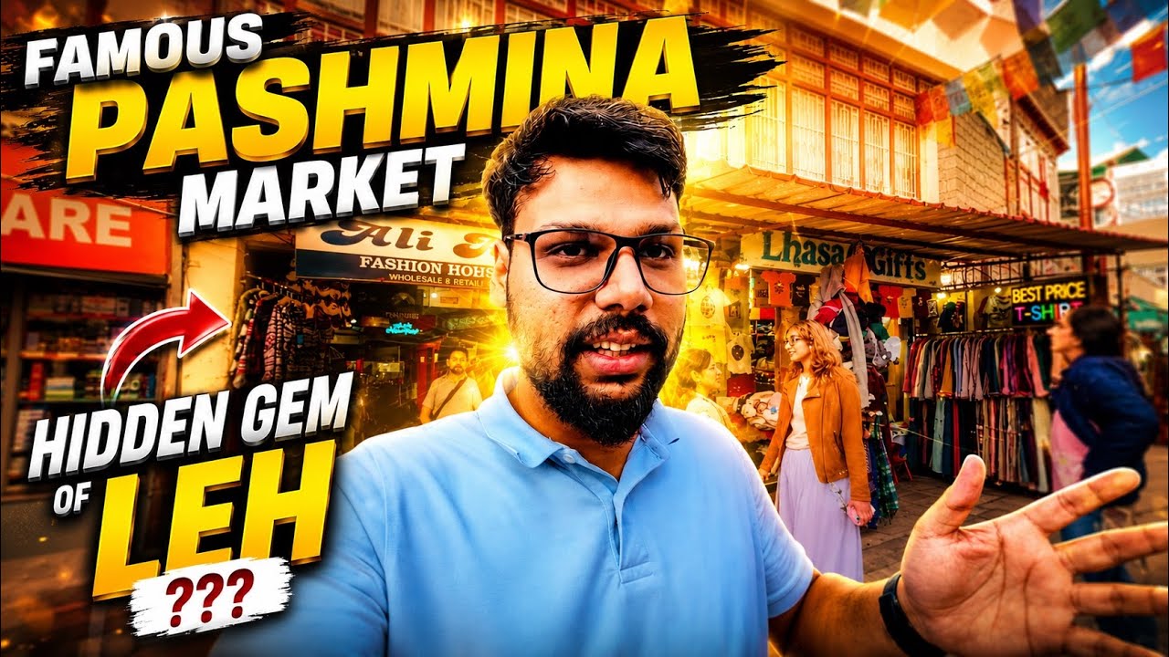 Exploring Leh's Famous Pashmina Market 🧶🧵