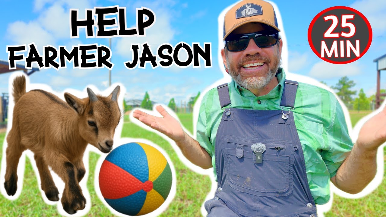 Farmer Jason’s Silly Animal Hunt! 🐷 (Super Fun Educational Video For Children)