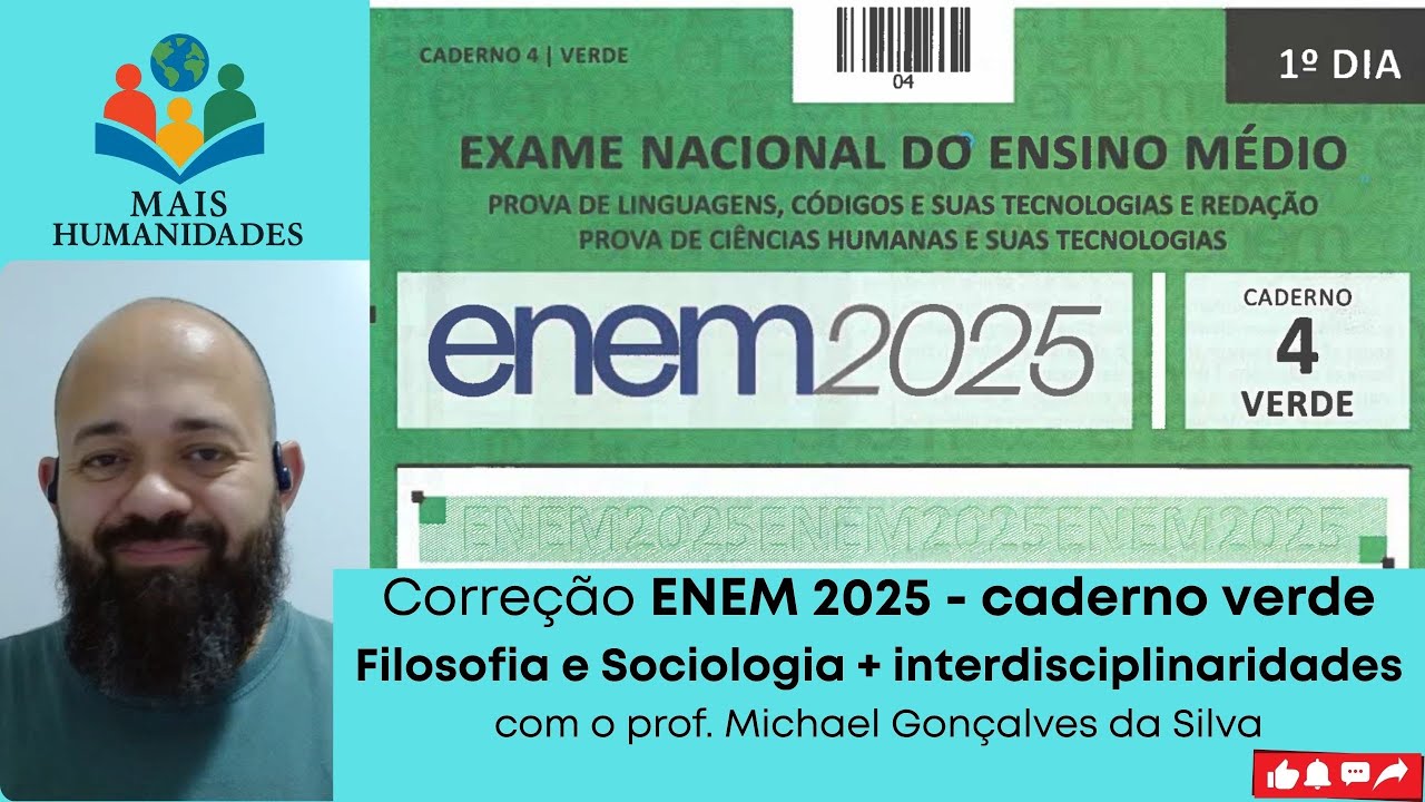 CORREÇÃO ENEM 2025 – Filosofia e Sociologia | Prof. Michael Gonçalves da Silva