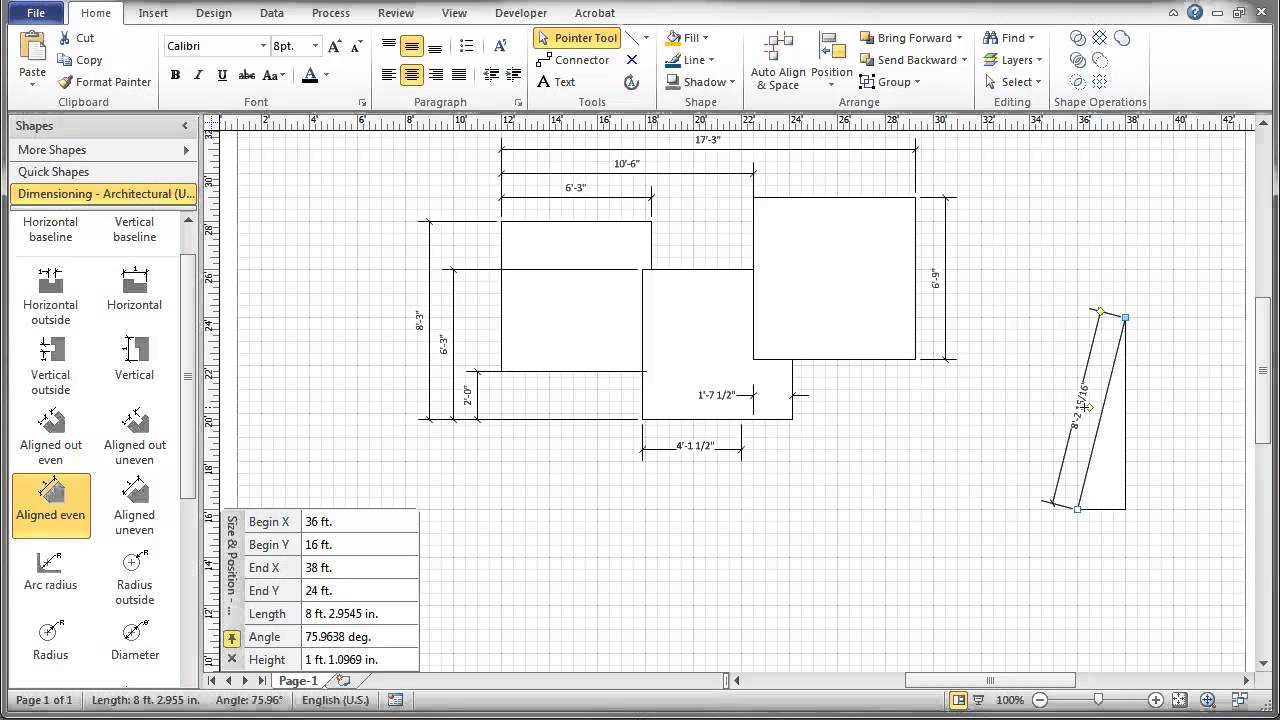 Visio 2010 Dimensioning Tutorial