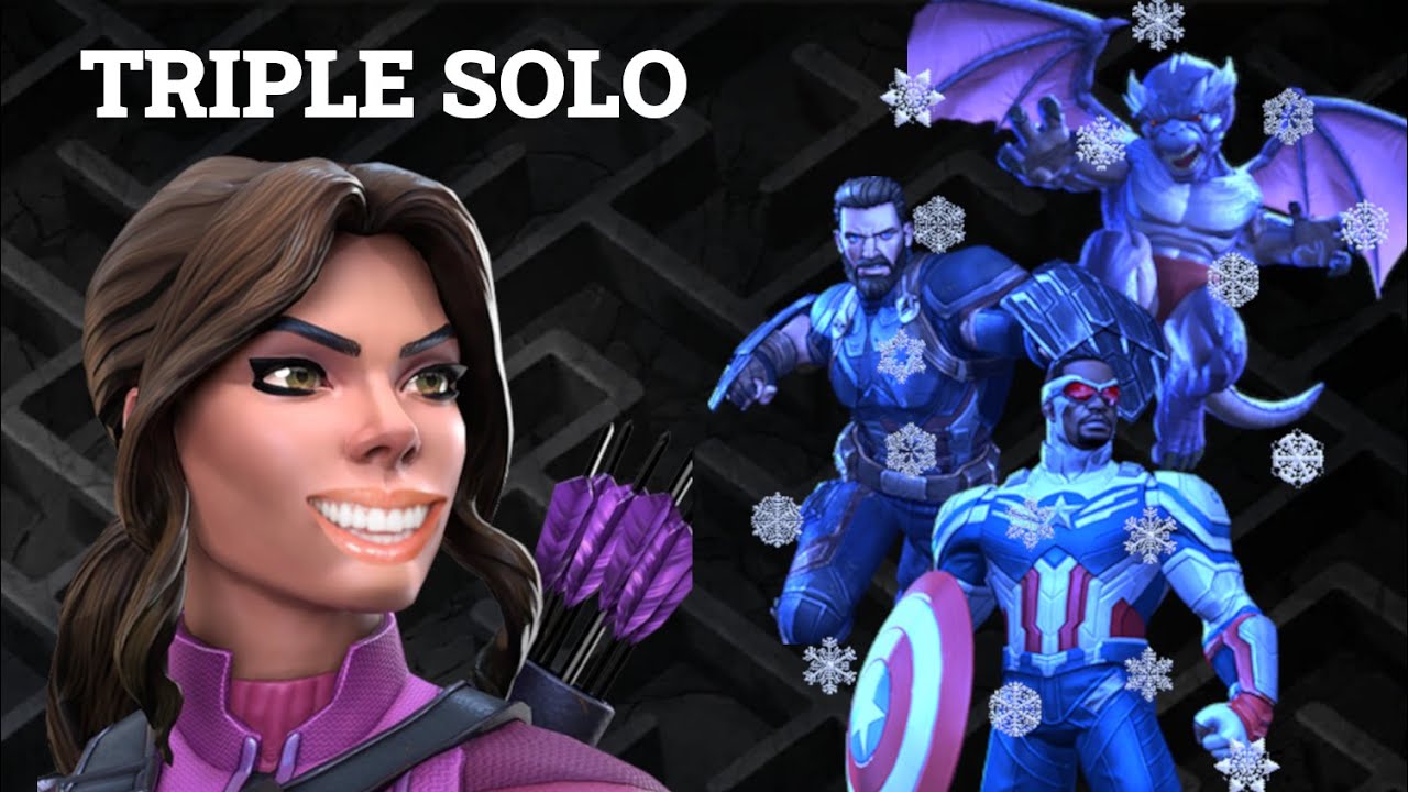 Kate Bishop TRIPLE SOLO in Necropolis (Cap Sam, Dragon Man, Cap IW) — MCOC