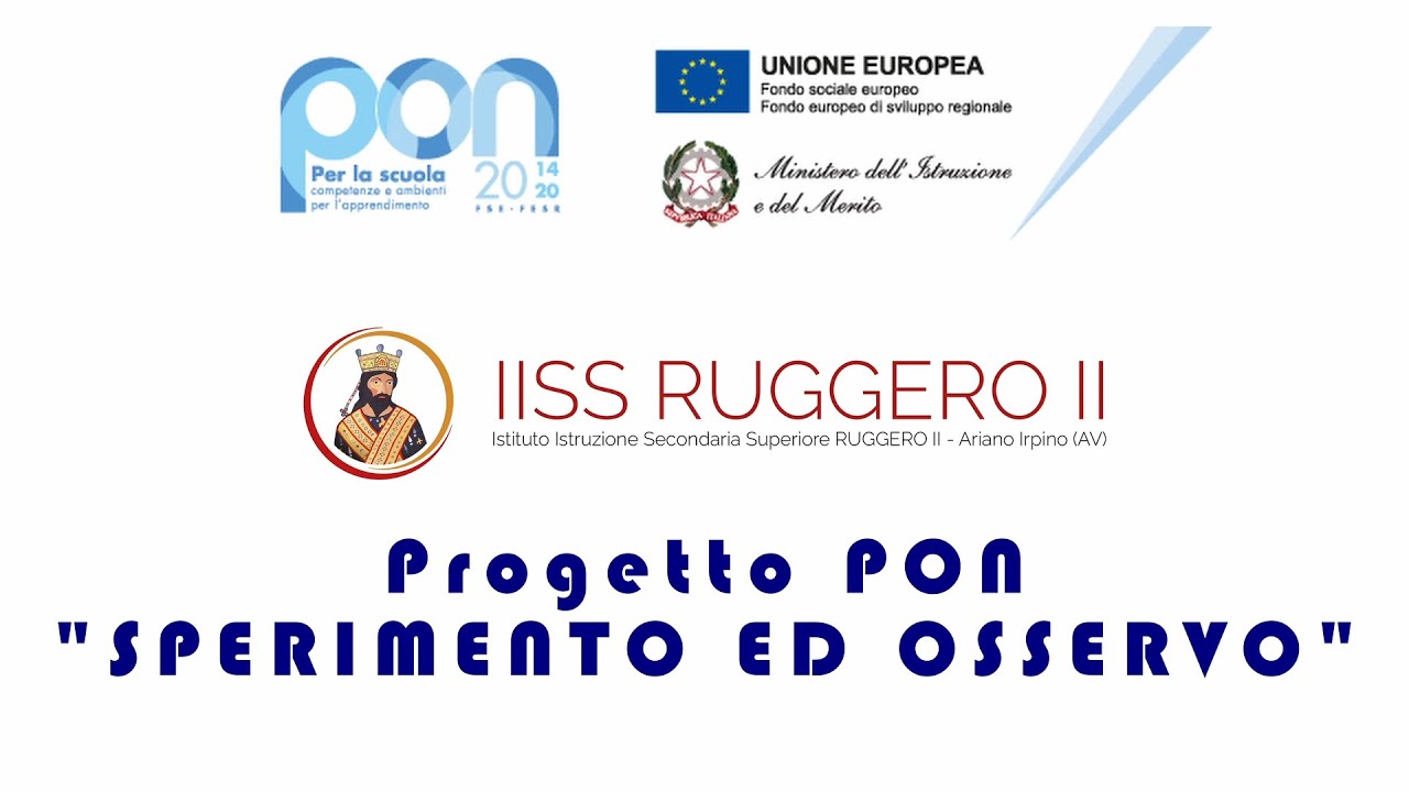 L'Istituto Ruggero II di Ariano presenta il Progetto PON 