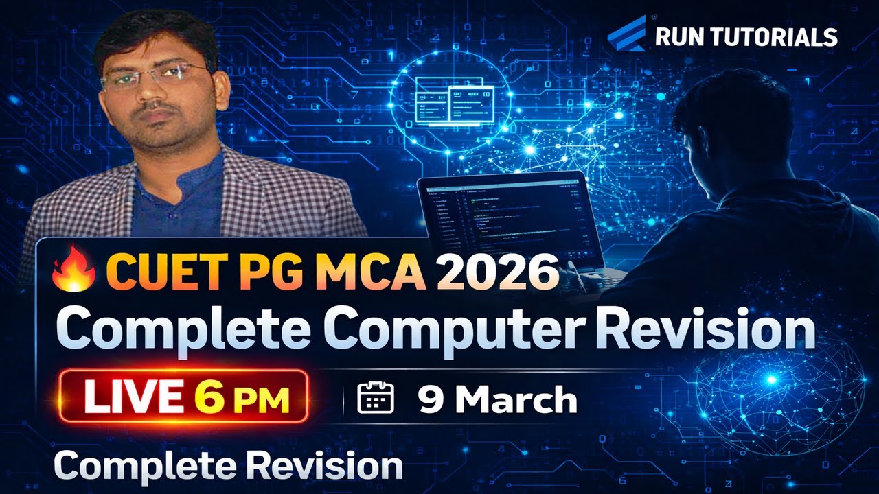 CUET PG MCA 2026 Computer Science Complete Revision | अंतिम तैयारी | LIVE 6 PM