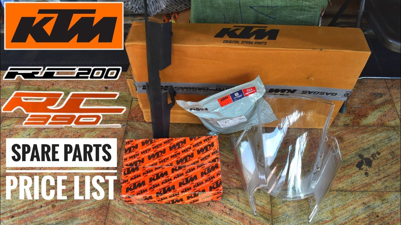 KTM RC Spare Parts Price List// RC200// RC 390// KTM Original Spare Parts// Genuine Parts// BvjTech