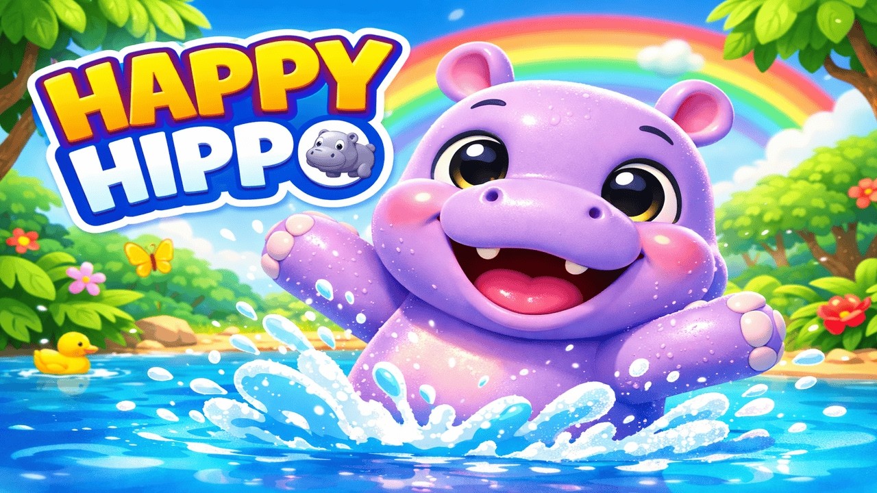 Happy Hippo Song 🦛 | Fun Animal Song for Kids | Nursery Rhymes & Baby Songs | Tiny Roars TV