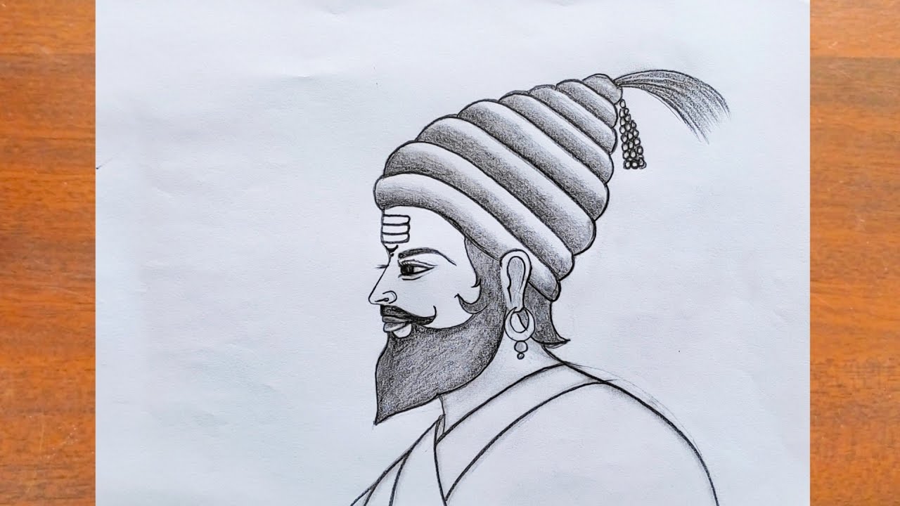 शिवा जी महाराज का चित्र बनाना सीखें / How to Draw Shivaji Maharaj Easy Step by Step/ Shivaji Drawing