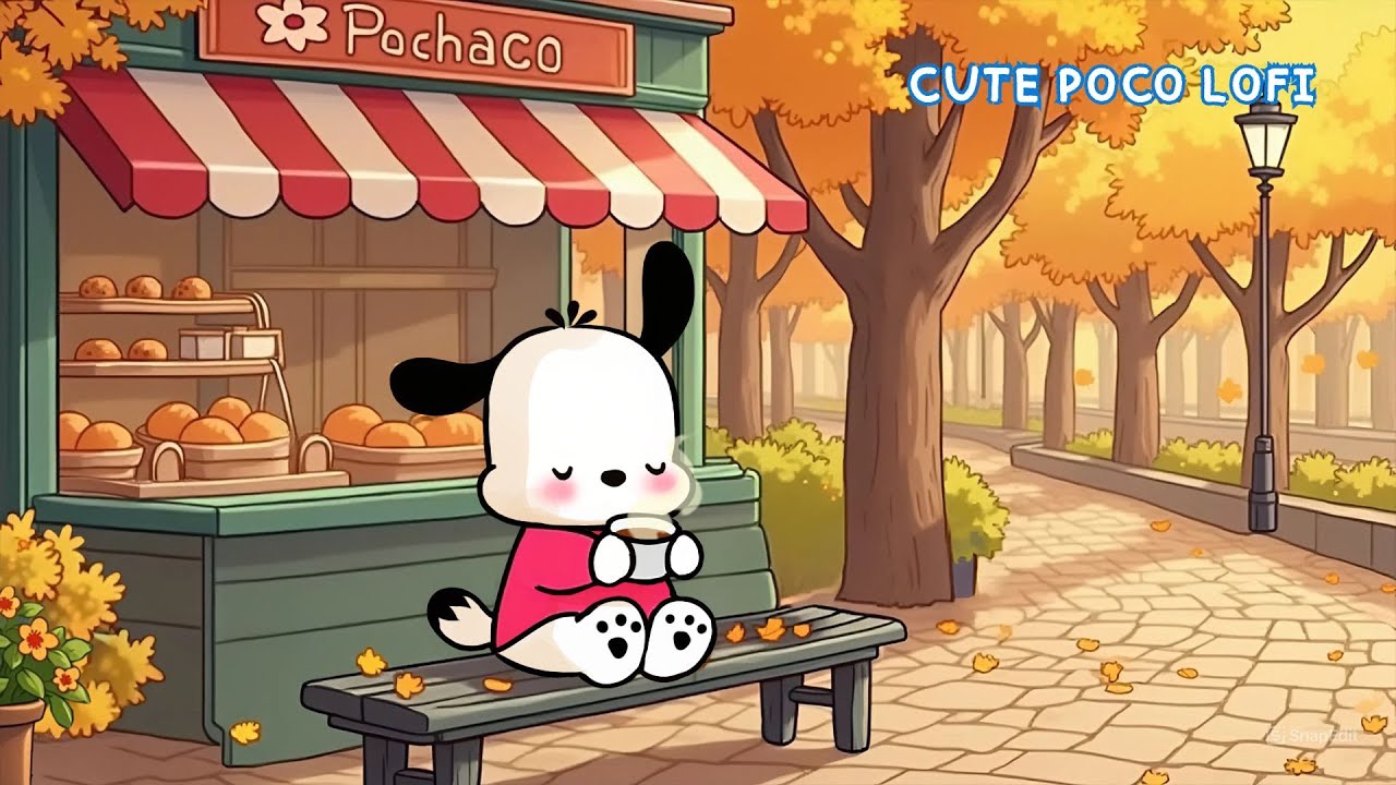 Pochacco’s Peaceful Café Moment 🐾🍞  Autumn Lofi for Focus & Chill