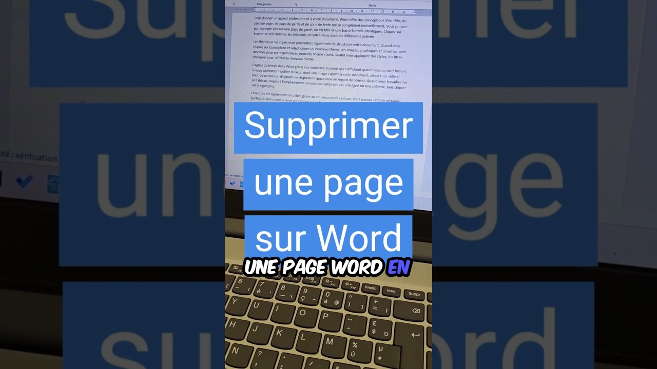 Supprimer une page complète sur Word 🤩🤩 #shorts #astuce #word #wordtips #phformation