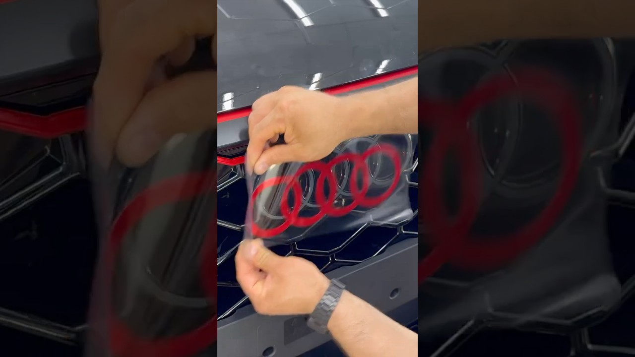 DIY Audi Badge Wrap in RS Red &ndash; Front Emblem Tutorial