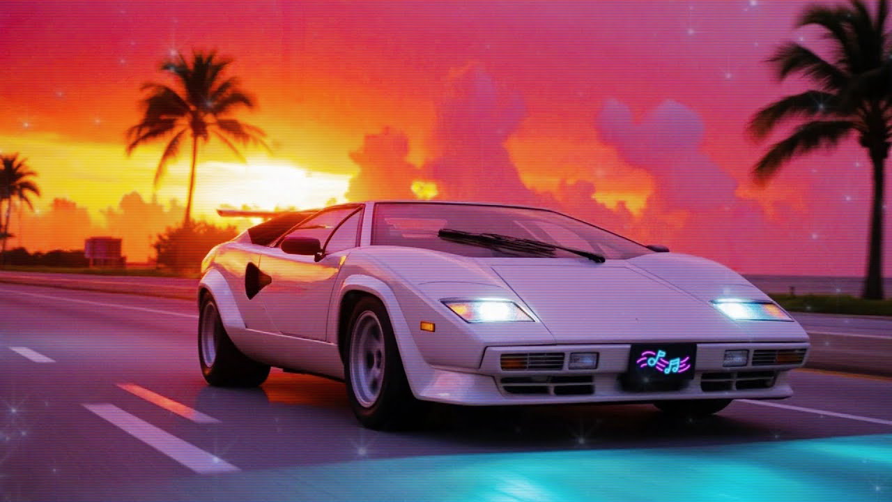 🎵 1H Glam Synthwave Mix 🌴| #19 It's summer 1985... The window down and her laughter...