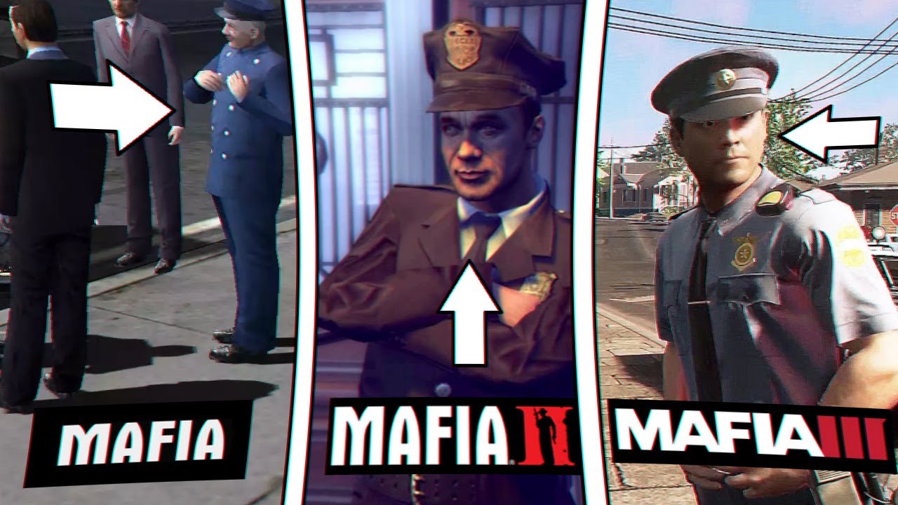 КАК МЕНЯЛАСЬ ПОЛИЦИЯ В МАФИИ? (MAFIA 1, MAFIA 2, MAFIA 3)