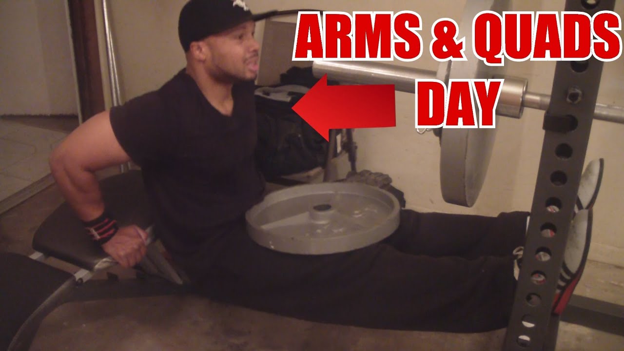 Arms & Quads Day In My Home Gym!!