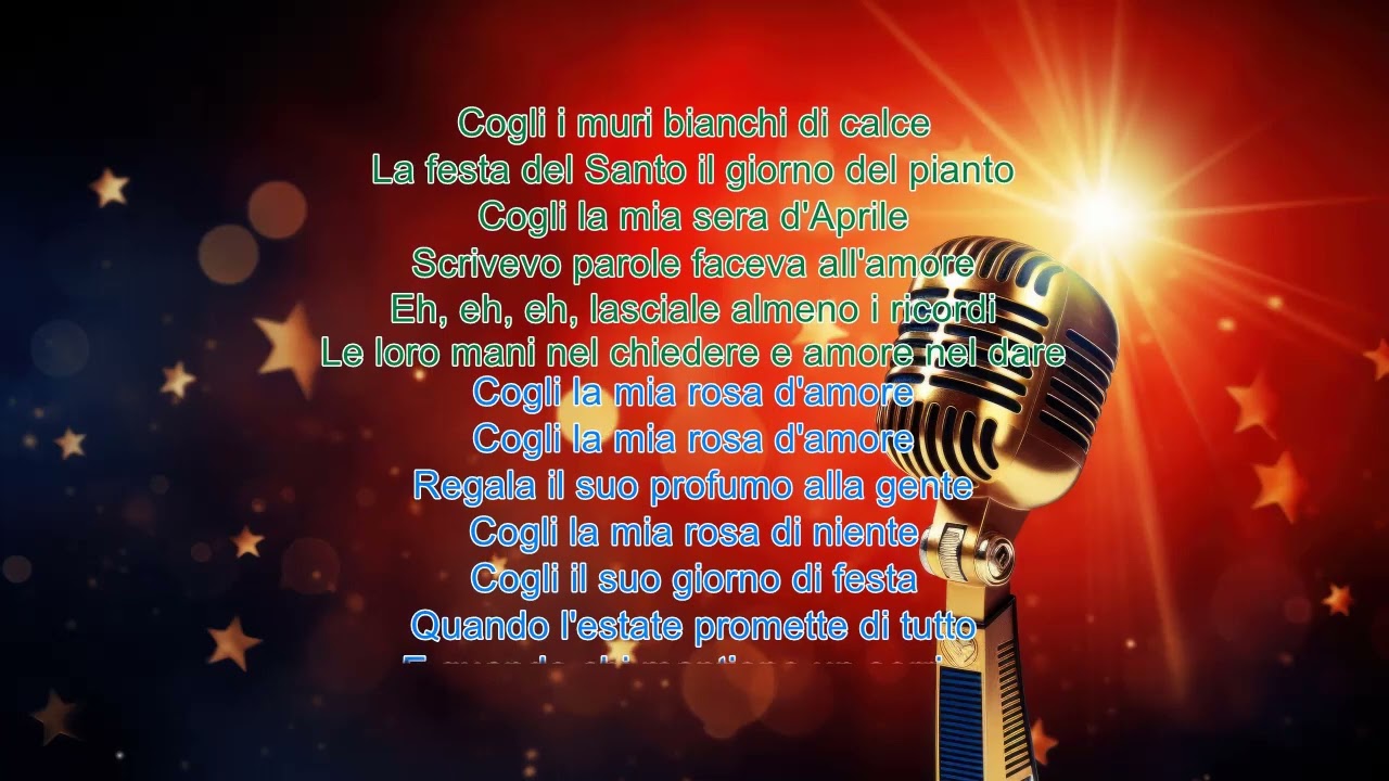 Rino Gaetano Cogli La Mia Rosa D'Amore Karaoke
