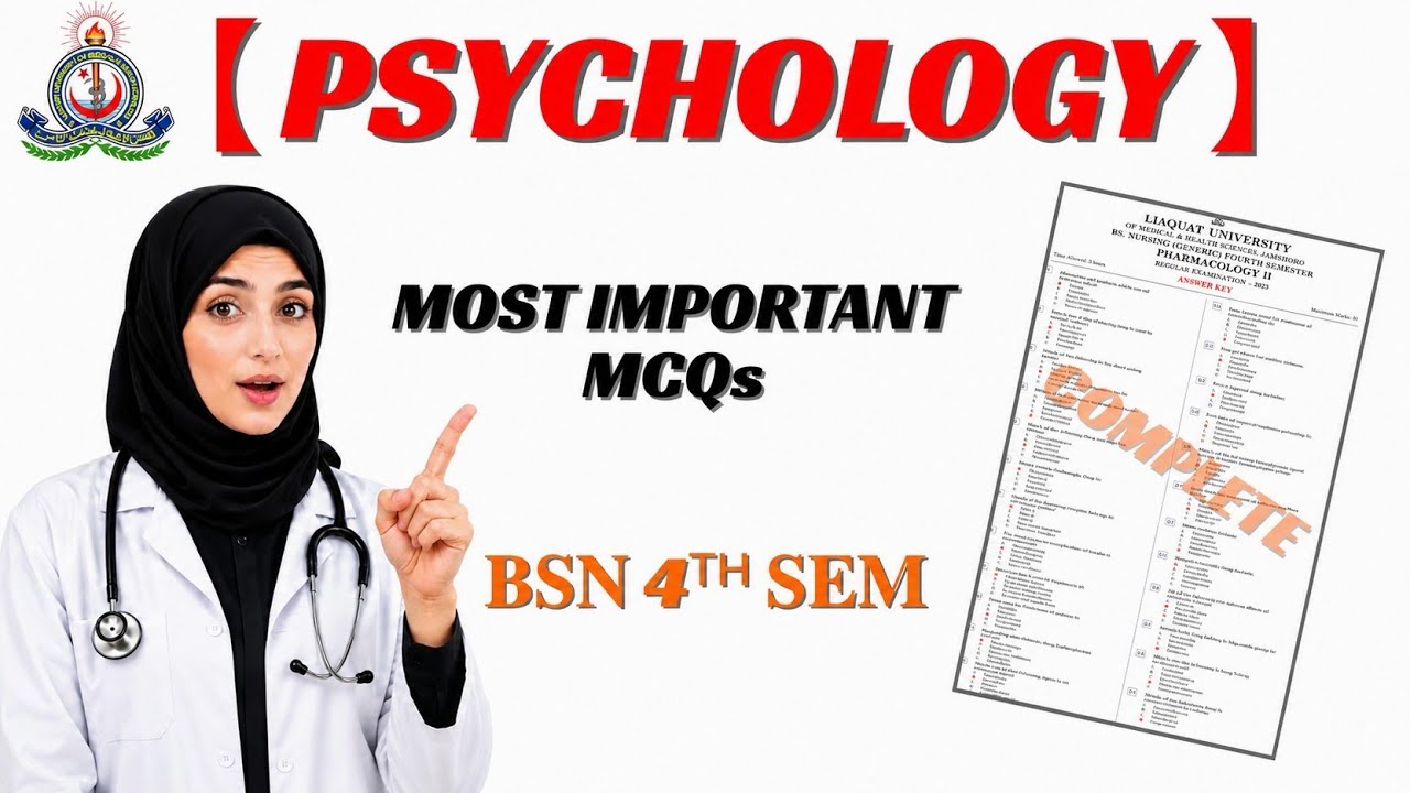 Psychology Most Important Guess Paper MCQs | BSN 4th Sem | LUMHS 2026