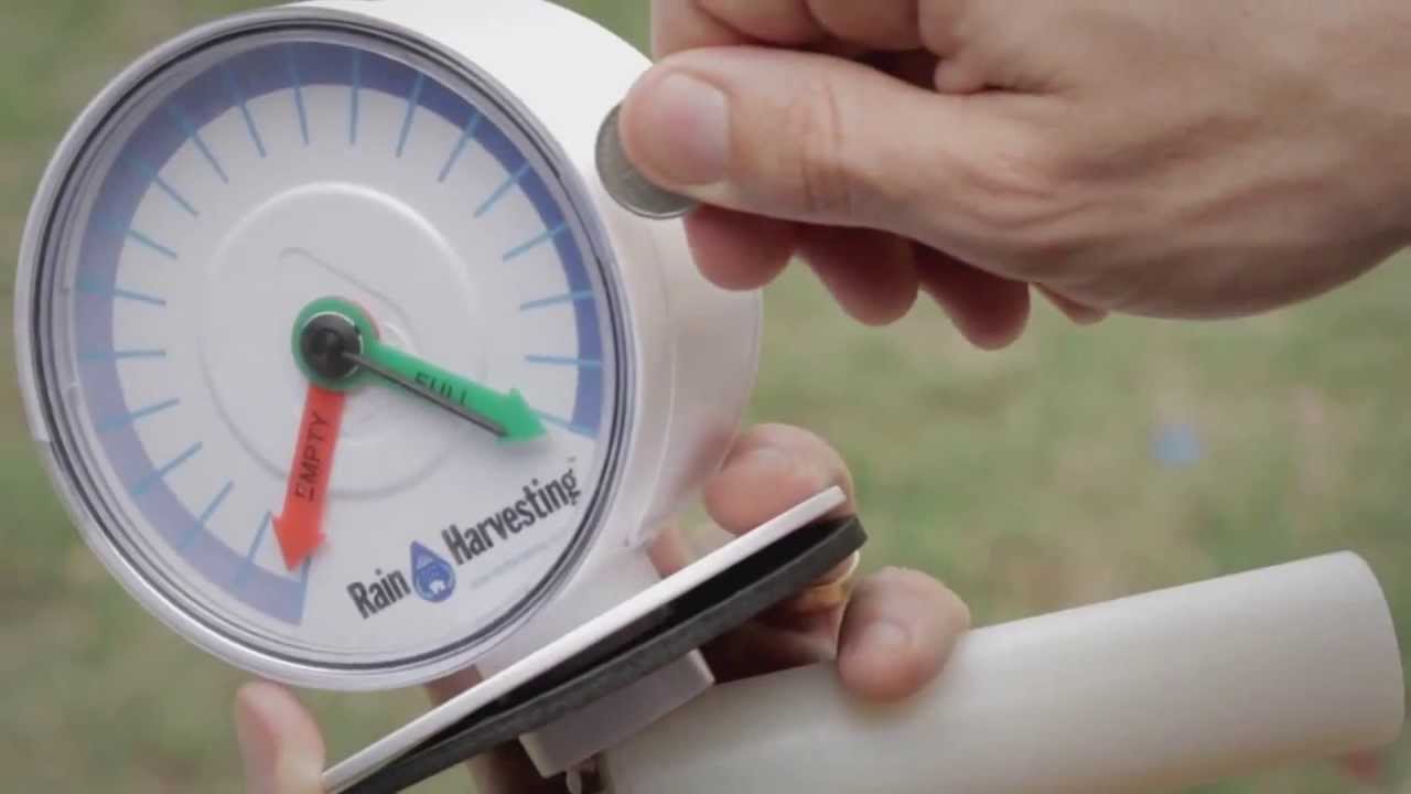 Rain Harvesting Wireless Tank Gauge Installation