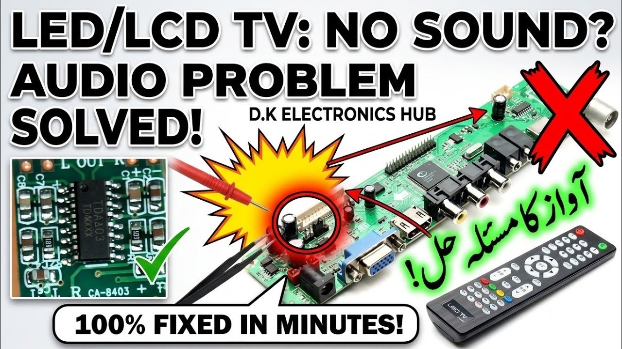 how to repair no sound problem in led lcd tv Audio Problem in Led,Lcd Tv/No Sound In Led,Lcd Tv Solu