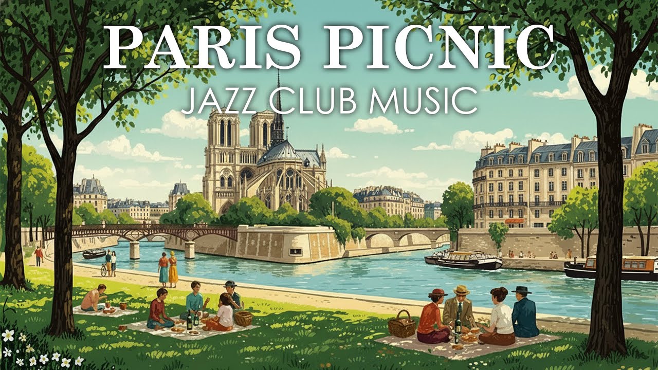 Café Lumière Paris for Picnic ☕ Calm Afternoon Atmosphere | Easy Listening Acoustic