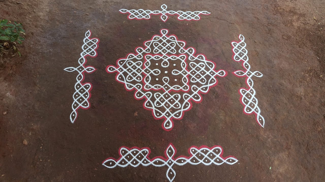Margazhi kolam series | 13 x 1 dots big kambi kolam | dhanur madha sikku kolam | SathyaSelva Arts