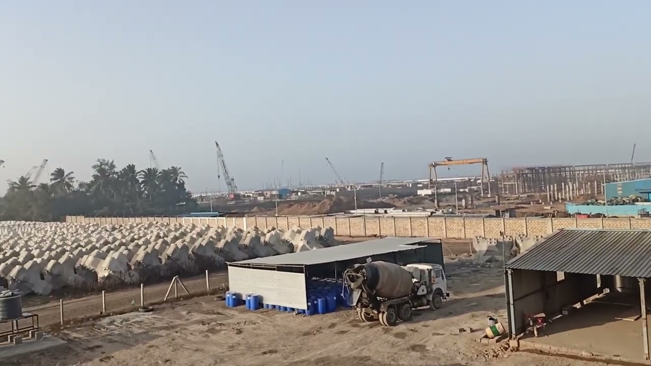 SHAPURJI LTD.AT CHHARA GUJARAT INDIA 4.3 KM BREAK WATER PROJECT