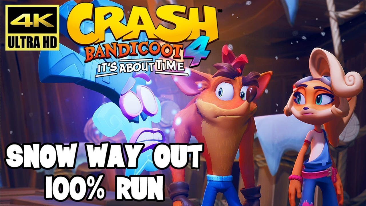 Crash Bandicoot 4: It’s About Time - SNOW WAY OUT 100% Run (PS4 Pro) @ ᵁᴴᴰ 60ᶠᵖˢ ✔