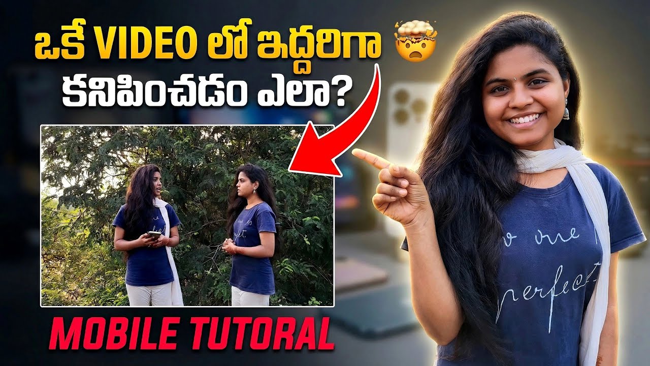 Double Action Video Tutorial Telugu 🔥 | Dual Role Video Editing in Mobile