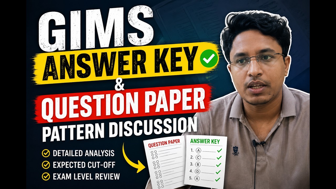 GIMS Lab Technician Answer Key 2026 | Complete Question Paper Analysis