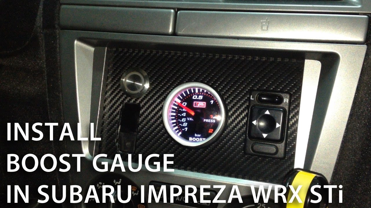 How to install boost gauge in Subaru Impreza WRX STi (custom dashboard, tuning)