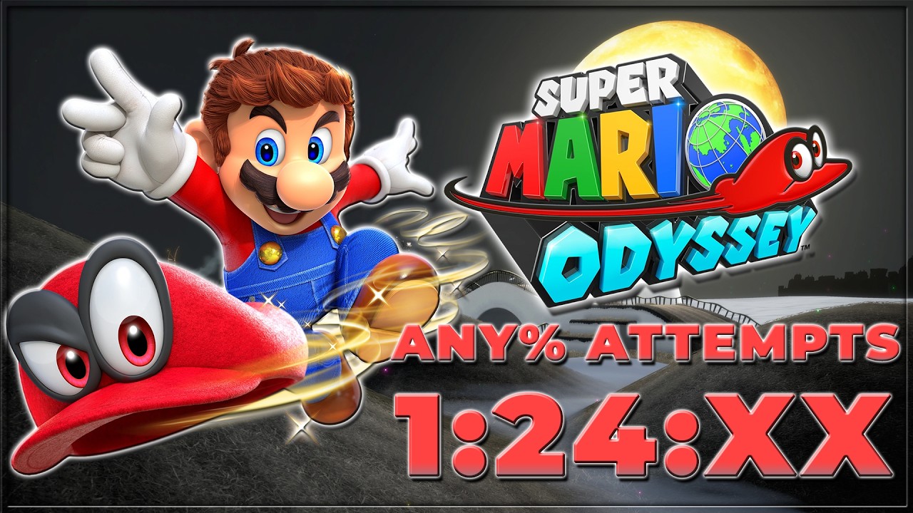 🔴 [1:24:20 PB] Super Mario Odyssey Any% Speedrun Attempts LIVE!