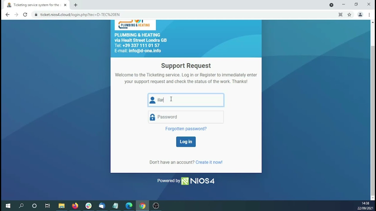 Ticketing Service Nios4 for management of Interventions and Customer assistances