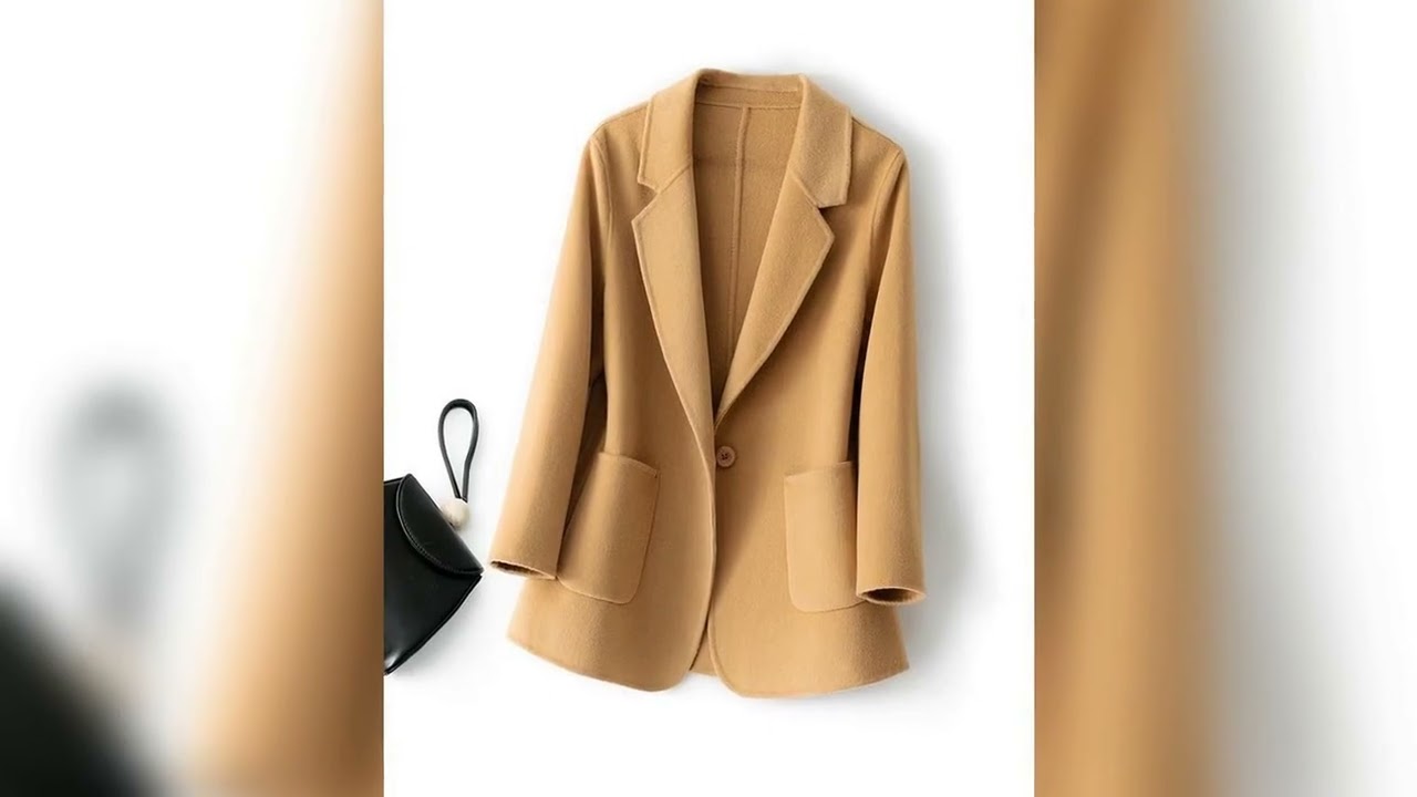 A must-have product #New Women's Coat Pure Wool Plaids and Tweedst Fashion Camel Women's Coat Eleg