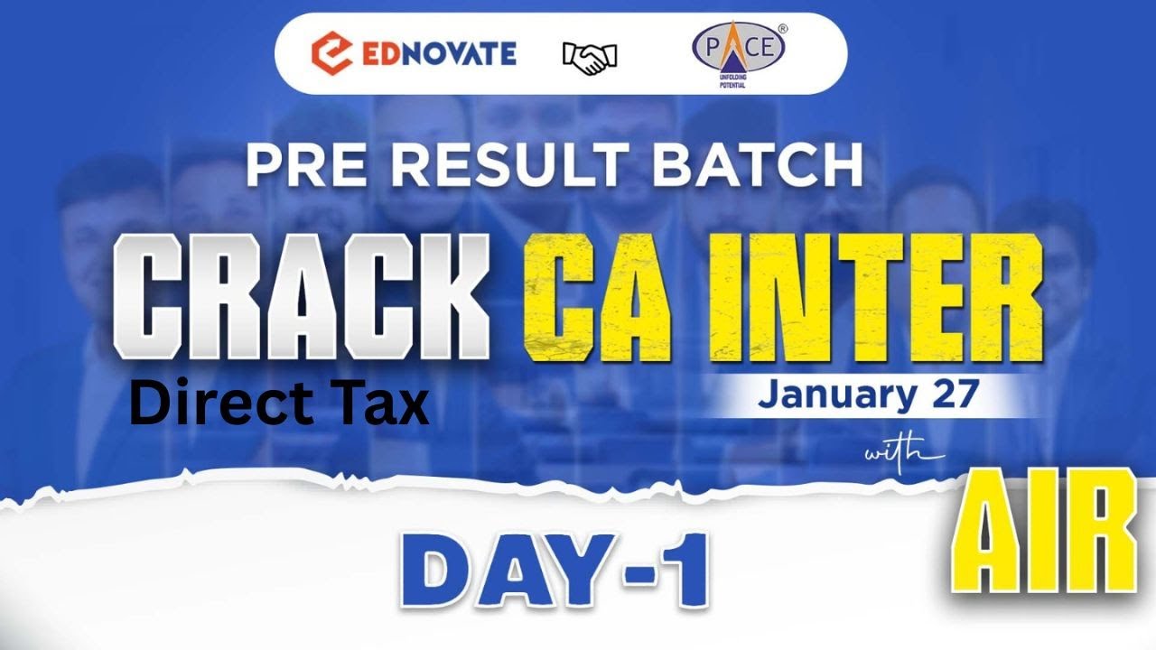 Day 1 | CA Inter Jan 2027 Pre Result Batch | DT | CA VIVEK SIR