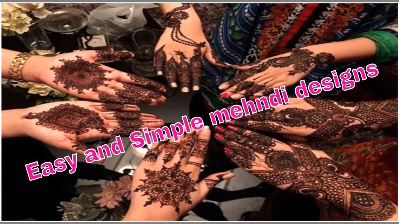 Easy and Simple Mehndi Design for functions.