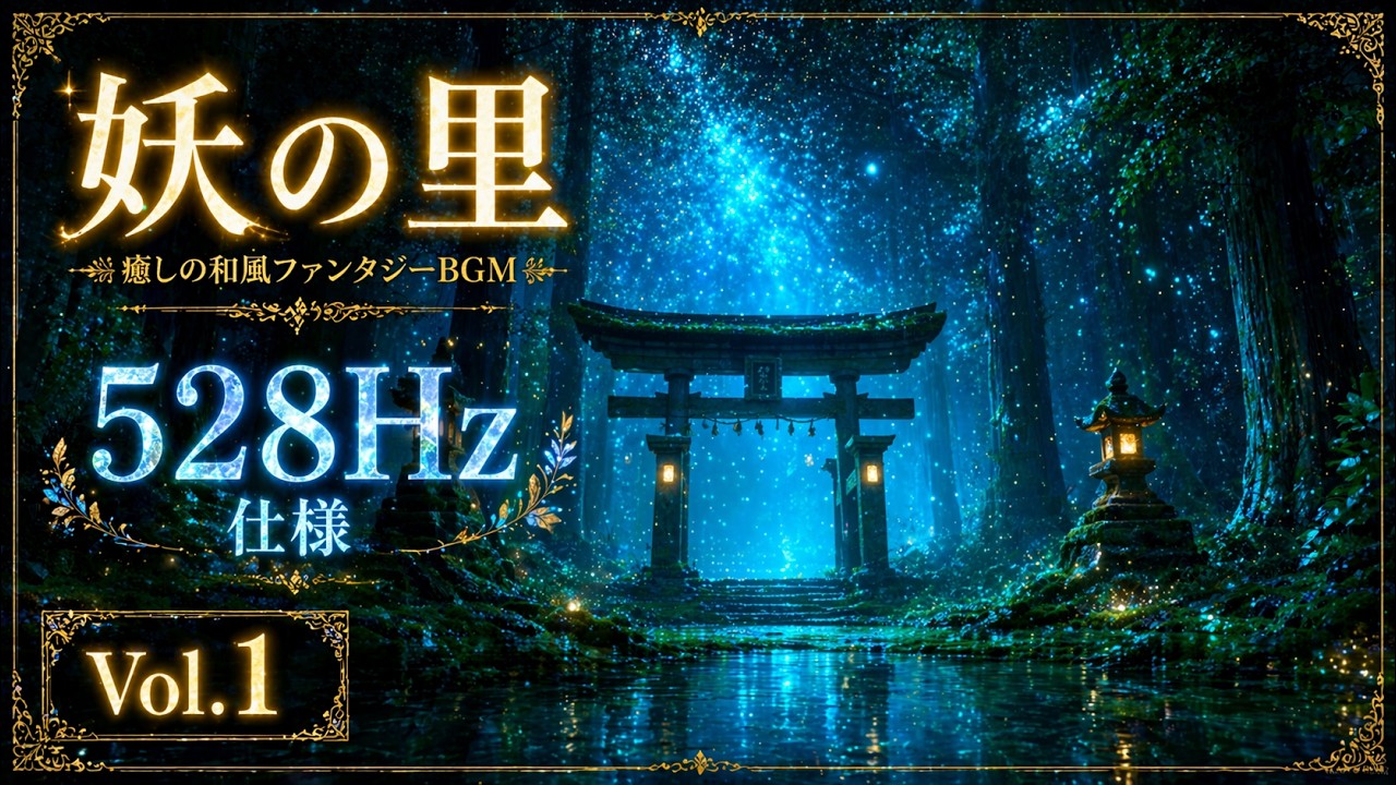 528Hz Deep Sleep 🌙 Sacred Shrine Ambient | Yokai Village Healing Frequency (Vol.1)