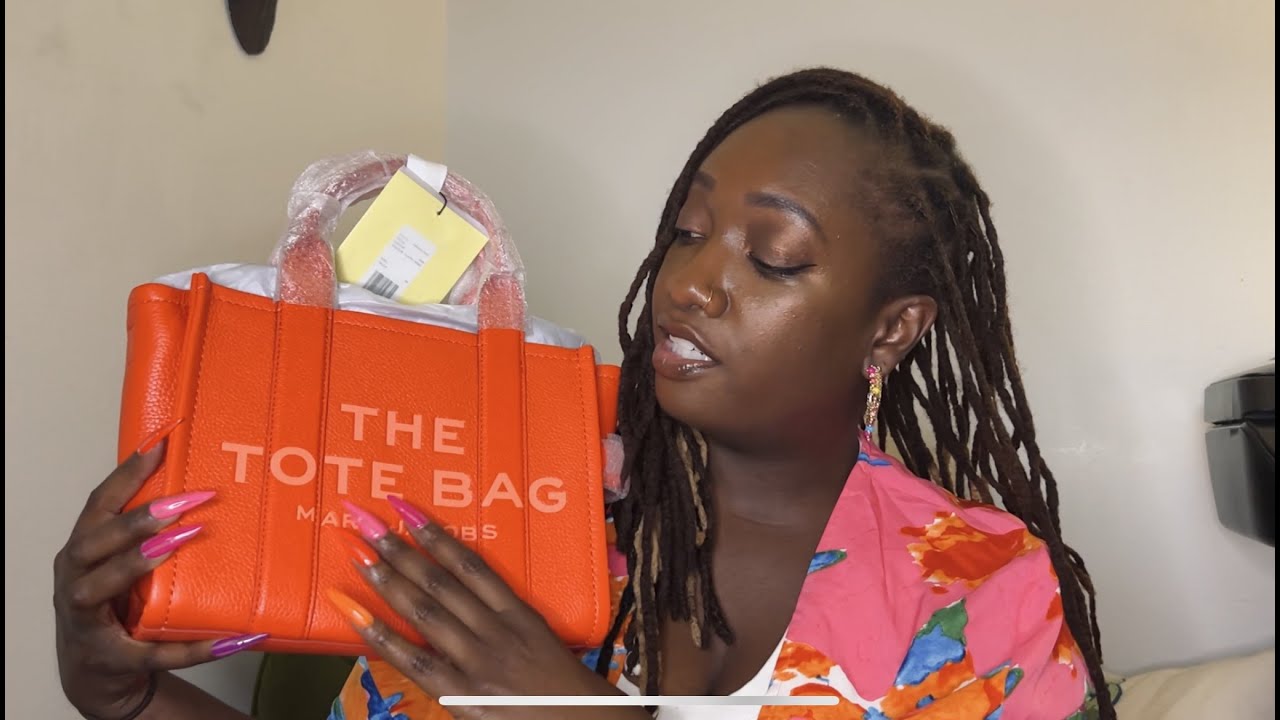 Marc Jacobs The Leather Mini Tote Bag in Electric Orange + A Fun Matching Accessory