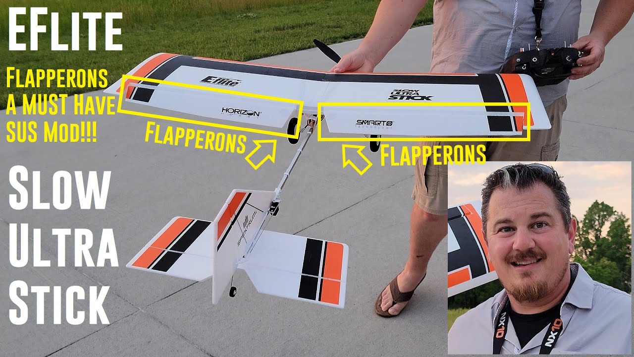 E-flite - Slow Ultra Stick - SUS - 1.2m - Flapperon Mod & Flight