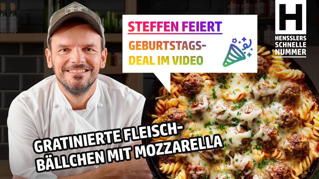 Schnelles Gratinierte Fleischb&auml;llchen mit Mozzarella Rezept von Steffen Henssler